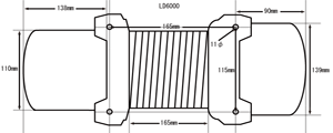電動ウィンチ背面図